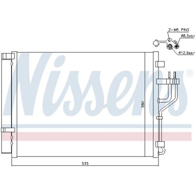 Condensator, Airconditioning Nissens 940353 Condensator, Airconditioning Nissens 940353