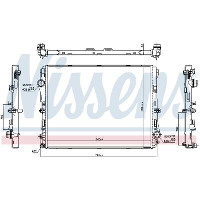 Radiator, Motorkoeling Nissens 606301 Radiator, Motorkoeling Nissens 606301