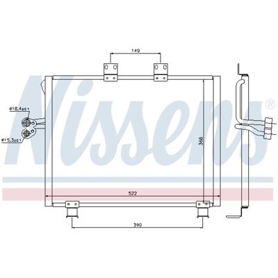 Condensator, Airconditioning Nissens 940017 Condensator, Airconditioning Nissens 940017