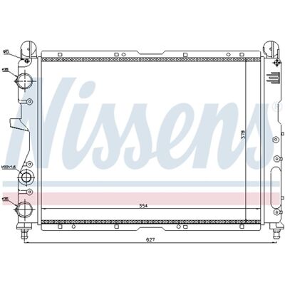 Radiator, Motorkoeling Nissens 61869 Radiator, Motorkoeling Nissens 61869