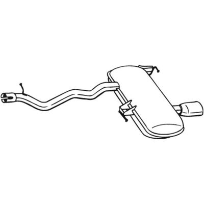 Geluiddemper Achter Bosal 278-673 Geluiddemper Achter Bosal 278-673