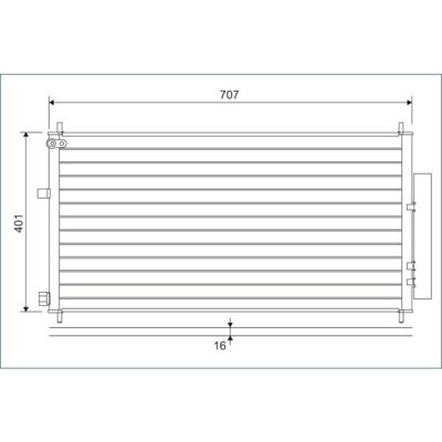 Condensator, Airconditioning Valeo 822593 Condensator, Airconditioning Valeo 822593