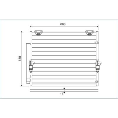 Condensator, Airconditioning Valeo 822621 Condensator, Airconditioning Valeo 822621