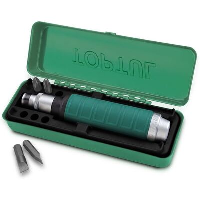 Slagschroevendraaier Toptul 1/2,Bitadapter,Bits(2x Sl,2x Ph) Slagschroevendraaier Toptul 1/2,Bitadapter,Bits(2x Sl,2x Ph)