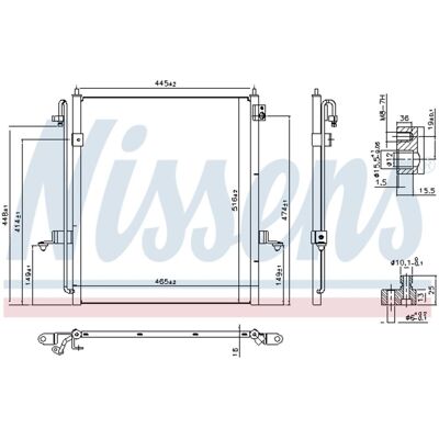 Condensator, Airconditioning Nissens 940610 Condensator, Airconditioning Nissens 940610