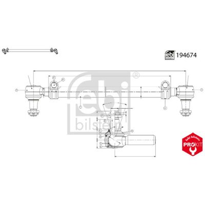Stuurstang Set Febi Bilstein 194674 Stuurstang Set Febi Bilstein 194674