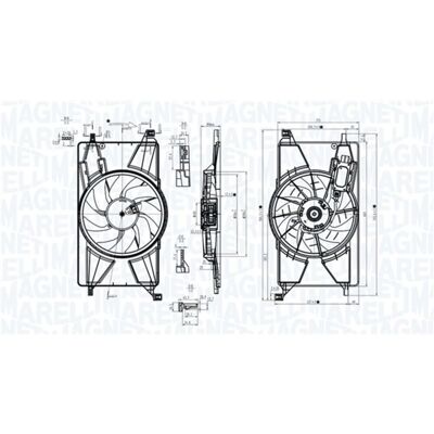 Koelventilatorwiel, Motorkoeling Magneti Marelli 069422834010 Koelventilatorwiel, Motorkoeling Magneti Marelli 069422834010