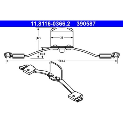 Veer, Remklauw Ate 11.8116-0366.2 Veer, Remklauw Ate 11.8116-0366.2