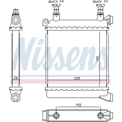 Radiator, Motorkoeling Nissens 60862 Radiator, Motorkoeling Nissens 60862