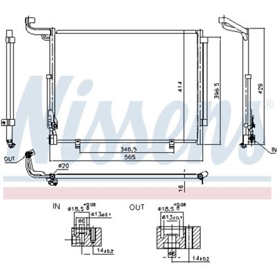 Condensator, Airconditioning Nissens 941092 Condensator, Airconditioning Nissens 941092