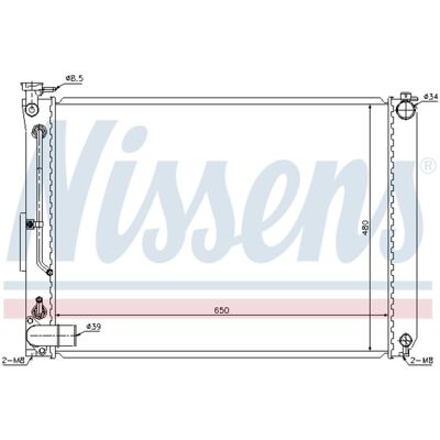 Radiator, Motorkoeling Nissens 646866 Radiator, Motorkoeling Nissens 646866