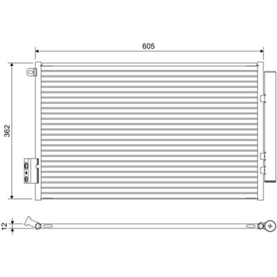 Condensator, Airconditioning Valeo 822641 Condensator, Airconditioning Valeo 822641