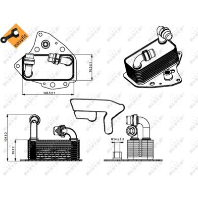 Olie Radiator, Motorolie Nrf 31343 Olie Radiator, Motorolie Nrf 31343