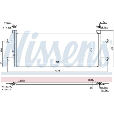 Condensator, Airconditioning Nissens 940264 Condensator, Airconditioning Nissens 940264
