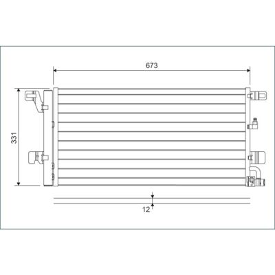 Condensator, Airconditioning Valeo 822596 Condensator, Airconditioning Valeo 822596