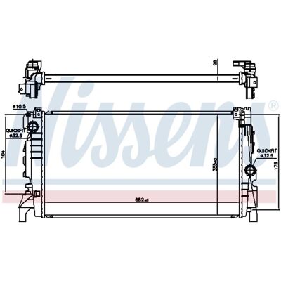 Radiator, Motorkoeling Nissens 606247 Radiator, Motorkoeling Nissens 606247