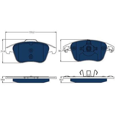 Remblokset, Schijfrem Electric Blue Trw Gdb1691bte Remblokset, Schijfrem Electric Blue Trw Gdb1691bte