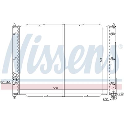 Radiator, Motorkoeling Nissens 65239 Radiator, Motorkoeling Nissens 65239