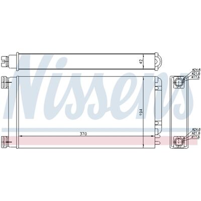 Warmtewisselaar, Interieur Verwarming Nissens 71926 Warmtewisselaar, Interieur Verwarming Nissens 71926