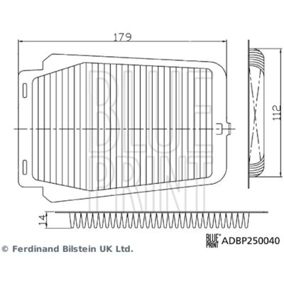 Luchtfilter Blue Print Adbp250040 Luchtfilter Blue Print Adbp250040