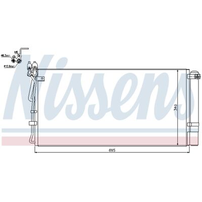 Condensator, Airconditioning Nissens 940250 Condensator, Airconditioning Nissens 940250