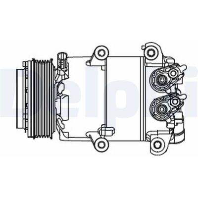 Airco-Compressor Delphi Cs20466 Airco-Compressor Delphi Cs20466