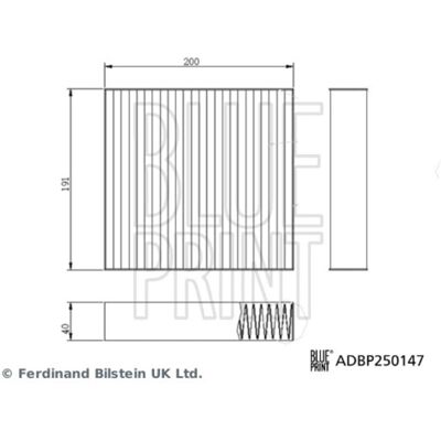 Cabineluchtfilter Blue Print Adbp250147 Cabineluchtfilter Blue Print Adbp250147