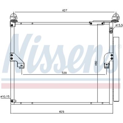 Condensator, Airconditioning Nissens 940508 Condensator, Airconditioning Nissens 940508