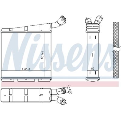 Radiator, Motorkoeling Nissens 606334 Radiator, Motorkoeling Nissens 606334