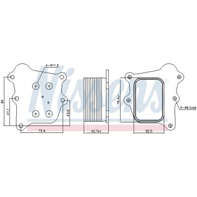 Olie Radiator, Motorolie Nissens 91250 Olie Radiator, Motorolie Nissens 91250