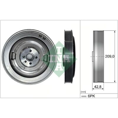 Riemschijf, Krukas Schaeffler Ina 544 0514 10 Riemschijf, Krukas Schaeffler Ina 544 0514 10