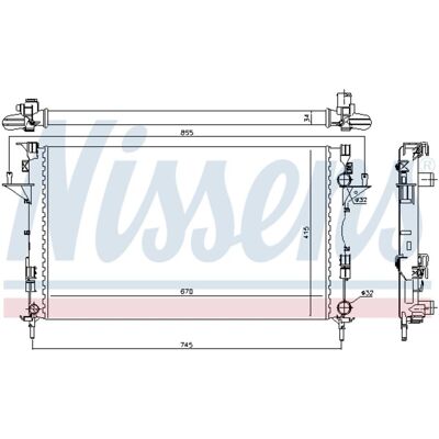 Radiator, Motorkoeling Nissens 63816 Radiator, Motorkoeling Nissens 63816