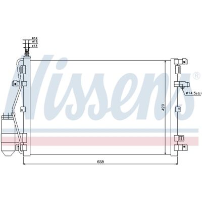 Condensator, Airconditioning Nissens 94937 Condensator, Airconditioning Nissens 94937