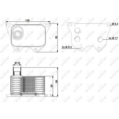 Olie Radiator, Motorolie Nrf 31173 Olie Radiator, Motorolie Nrf 31173