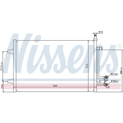 Condensator, Airconditioning Nissens 940097 Condensator, Airconditioning Nissens 940097