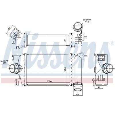 Lage-Temperatuurradiator, Laadluchtradiator Nissens 961583 Lage-Temperatuurradiator, Laadluchtradiator Nissens 961583
