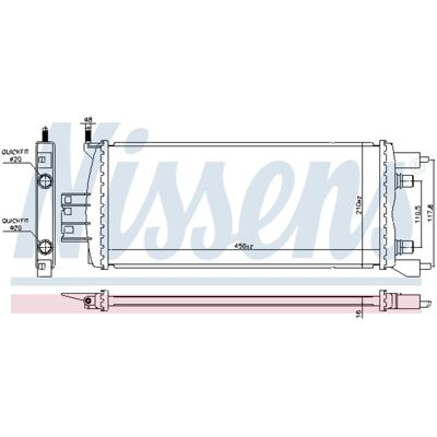Radiator, Motorkoeling Nissens 606840 Radiator, Motorkoeling Nissens 606840