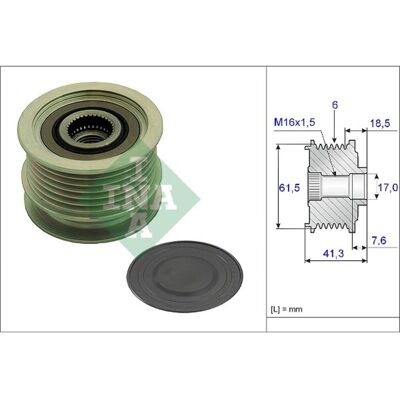 Schaeffler Ina Generator Vrijloop Ina 535 0234 10 Schaeffler Ina Generator Vrijloop Ina 535 0234 10