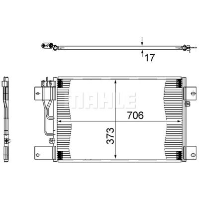 Condensator, Airconditioner Mahle Ac 533 000s Condensator, Airconditioner Mahle Ac 533 000s
