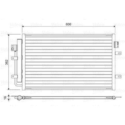 Condensator, Airconditioning Valeo 822551 Condensator, Airconditioning Valeo 822551