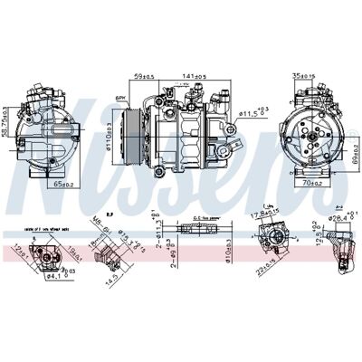 Compressor Airconditioning Nissens 890755 Compressor Airconditioning Nissens 890755