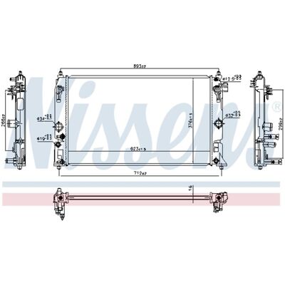Radiator, Motorkoeling Nissens 606858 Radiator, Motorkoeling Nissens 606858