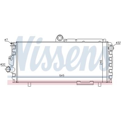 Radiator, Motorkoeling Nissens 60010 Radiator, Motorkoeling Nissens 60010