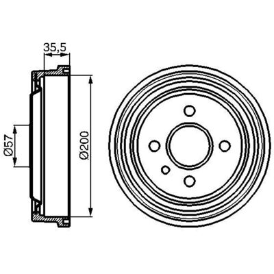 Remtrommel Bosch 0 986 477 021 Remtrommel Bosch 0 986 477 021