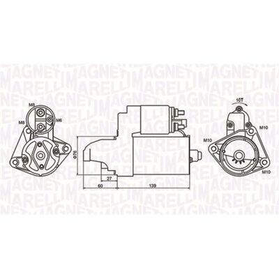 Starter Magneti Marelli 063721050010 Starter Magneti Marelli 063721050010