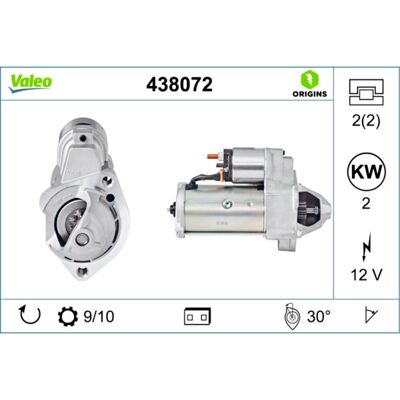 Starter Valeo Origins New Valeo 438072 Starter Valeo Origins New Valeo 438072