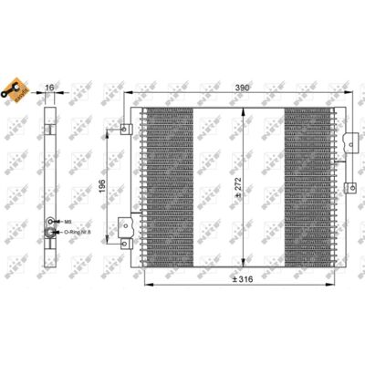 Condensator, Airconditioning Nrf 35795 Condensator, Airconditioning Nrf 35795