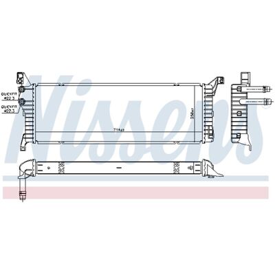Lage-Temperatuurradiator, Laadluchtradiator Nissens 606087 Lage-Temperatuurradiator, Laadluchtradiator Nissens 606087