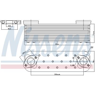 Olie Radiator, Motorolie Nissens 90827 Olie Radiator, Motorolie Nissens 90827
