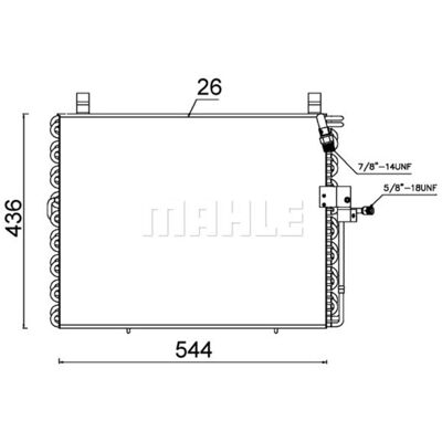 Condensator, Airconditioner Mahle Ac 357 000s Condensator, Airconditioner Mahle Ac 357 000s